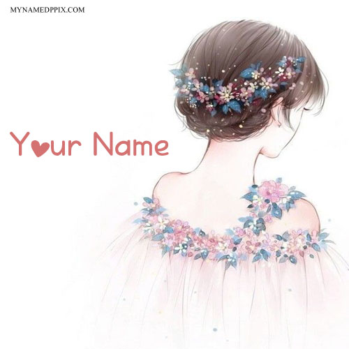 Write Name On Princess Drawing Girl Image My Name Pix Cards
