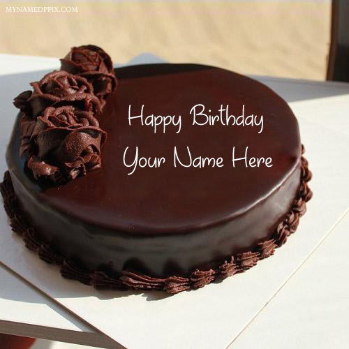Write Name Wish U Happy Birthday Chocolate Cake Photo Edit Online | My ...