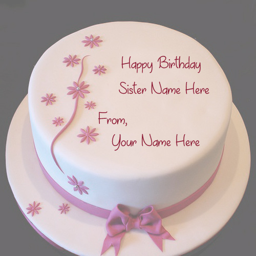 Sister Birthday Wishes Beautiful Design Name Cake Image My Name Pix Cards
