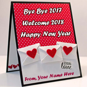Sent My Name Write New Year Welcome Cards Name Wishes Photo Frame Create