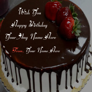 Custom Name Write Birthday Chocolate Cake Wishes Picture Editor | My ...