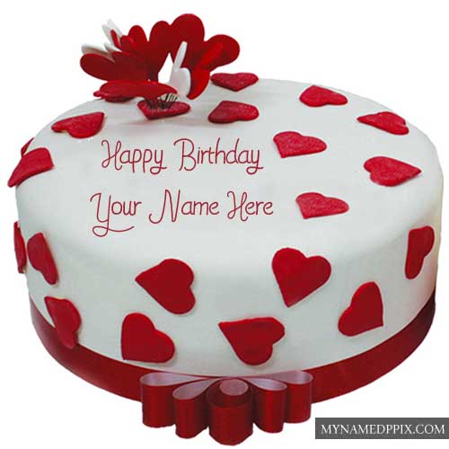 Write Name Chocolate Heart Happy Birthday Cake Images Online Create My Name Pix Cards